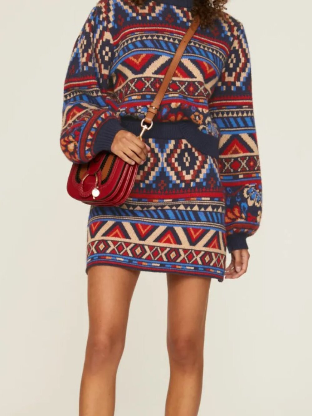 Farm Rio Geometric Knit Pullover Sweater Ainika Tapestry Women's Size XS